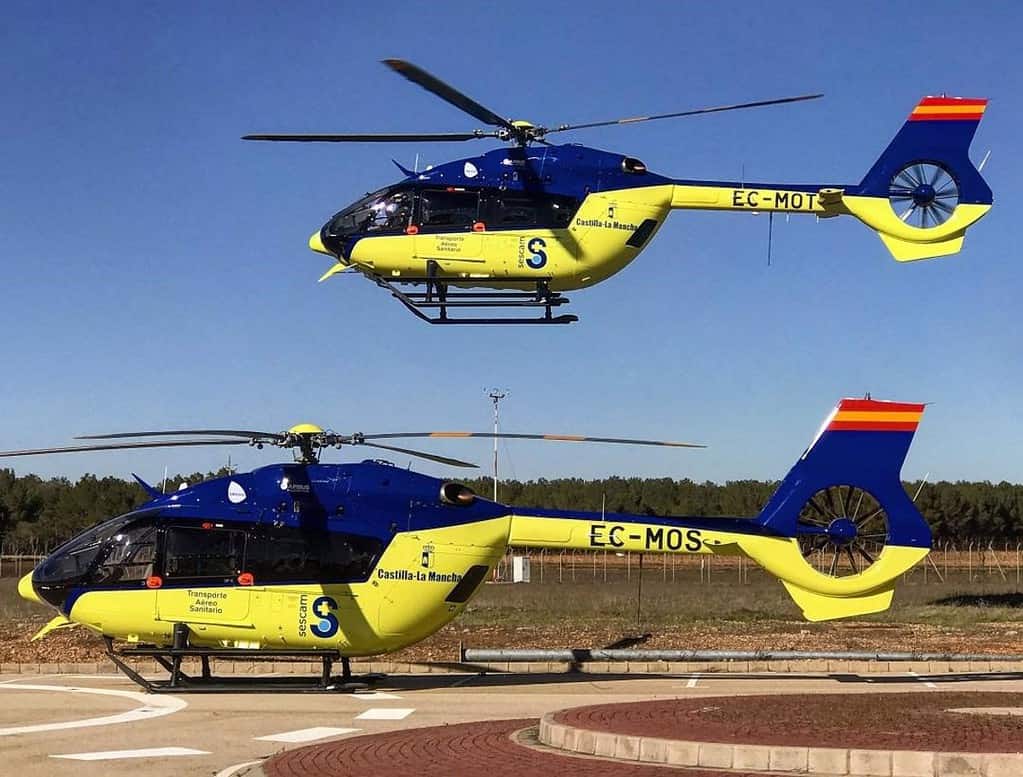 Trasladado un helicóptero al Hospital de Ciudad Real tras caerle un alcornoque mientras extraía corcho