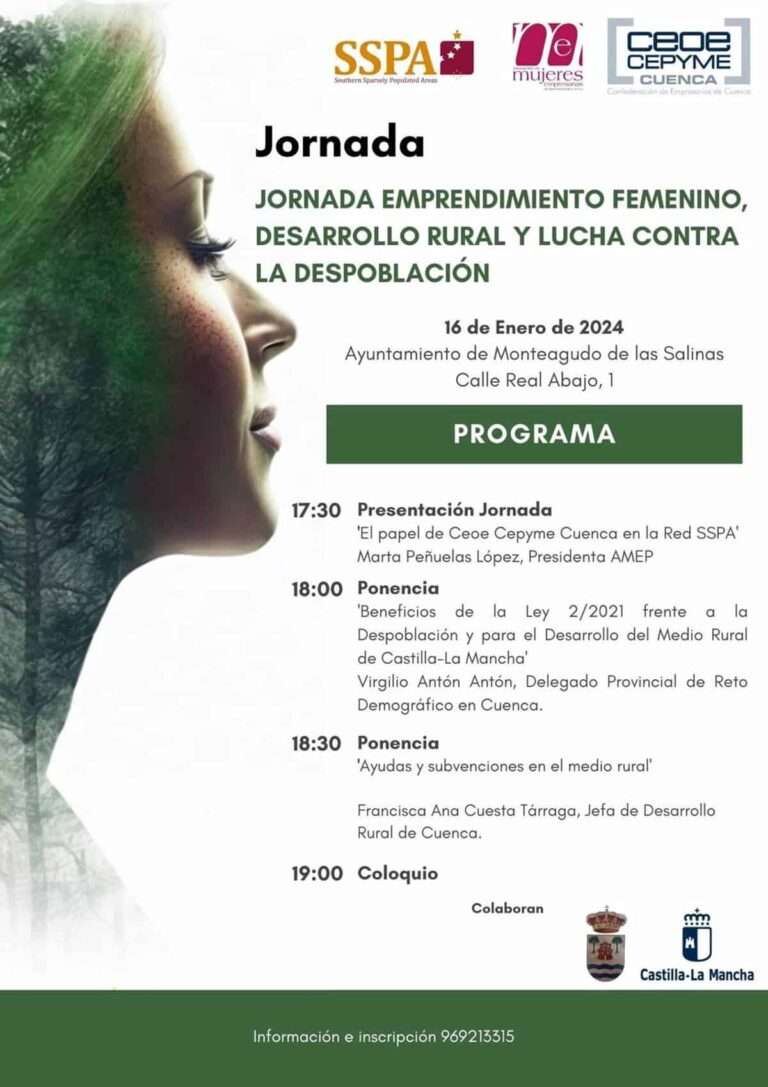 AMEP Cuenca reabre este martes sus jornadas informativas para personas emprendedoras en Monteagudo de Salinas