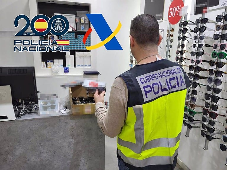 Interceptan falsificaciones de gafas de sol vendidas en ópticas de provincias como Ciudad Real o Cuenca