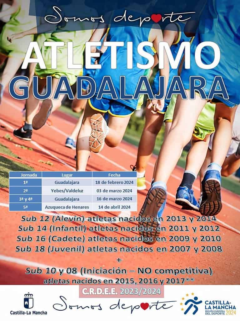 Guadalajara acoge este domingo primera jornada del Campeonato Provincial de Atletismo con 500 niños y jóvenes inscritos