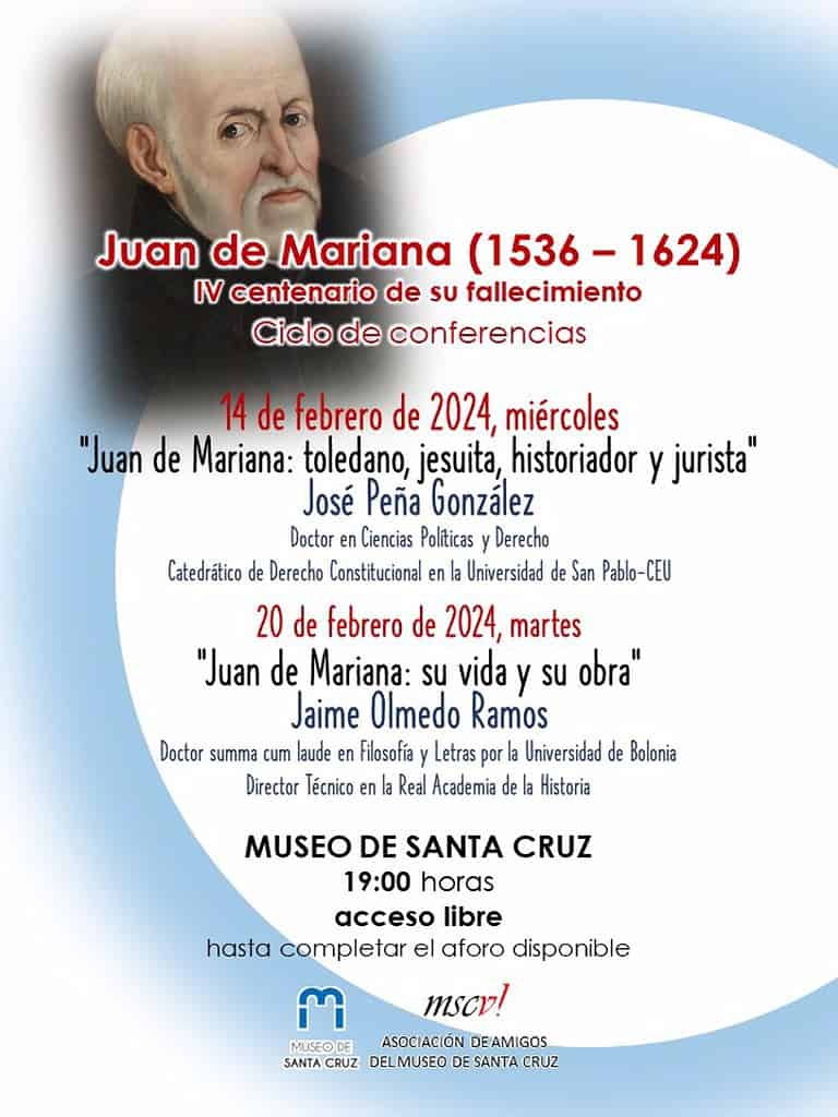 El Museo de Santa Cruz recupera esta semana al historiador Juan de Mariana, en el cuarto centenario de su fallecimiento