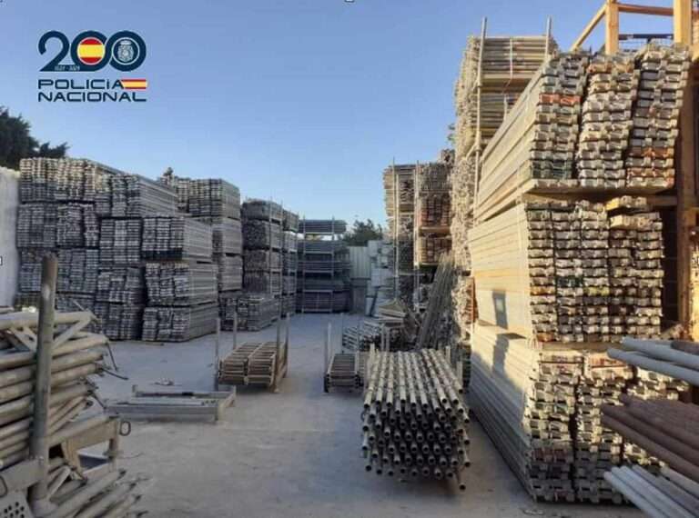 Detenido un hombre en Puertollano por apropiarse de andamiaje industrial por valor de dos millones de euros