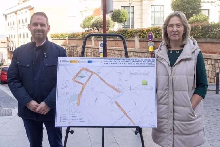 La obras de renovación de aceras e ilumnación en la calle Cervantes y adyacente de Guadalajara arrancan el 12 de febrero