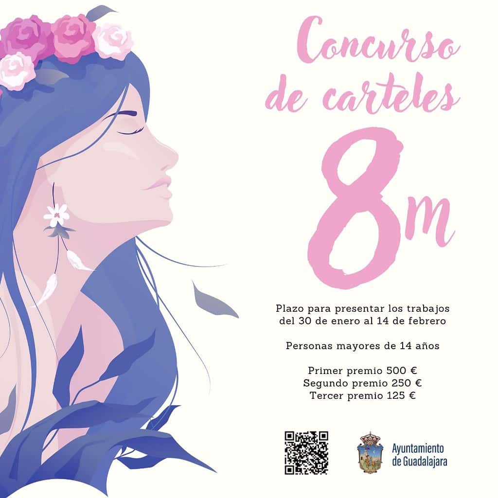 Abierto hasta el 14 de febrero el concurso convocado por el Ayuntamiento de Guadalajara para diseñar el cartel del 8M