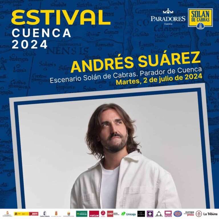 Andrés Suárez actuará en Estival Cuenca el 2 de julio después de la sanclementina Laura Moreno