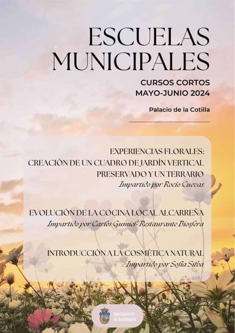 El 18 de marzo se abre el plazo de solicitud de tres cursos de las Escuelas Municipales de Guadalajara