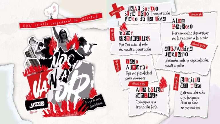 Sira Rego y Unai Sordo participarán este viernes en la apertura de la XXV Escuela de Juventud de CCOO en Guadalajara