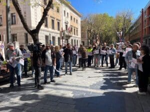 Concentración de CCOO para condenar la última muerte en accidente laboral en Guadalajara