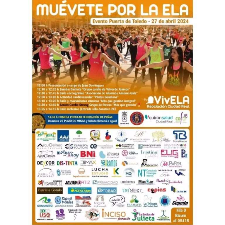 Ciudad Real acoge este sábado 'Muévete por la ELA' a la que se han sumado más de 70 empresas y colectivos
