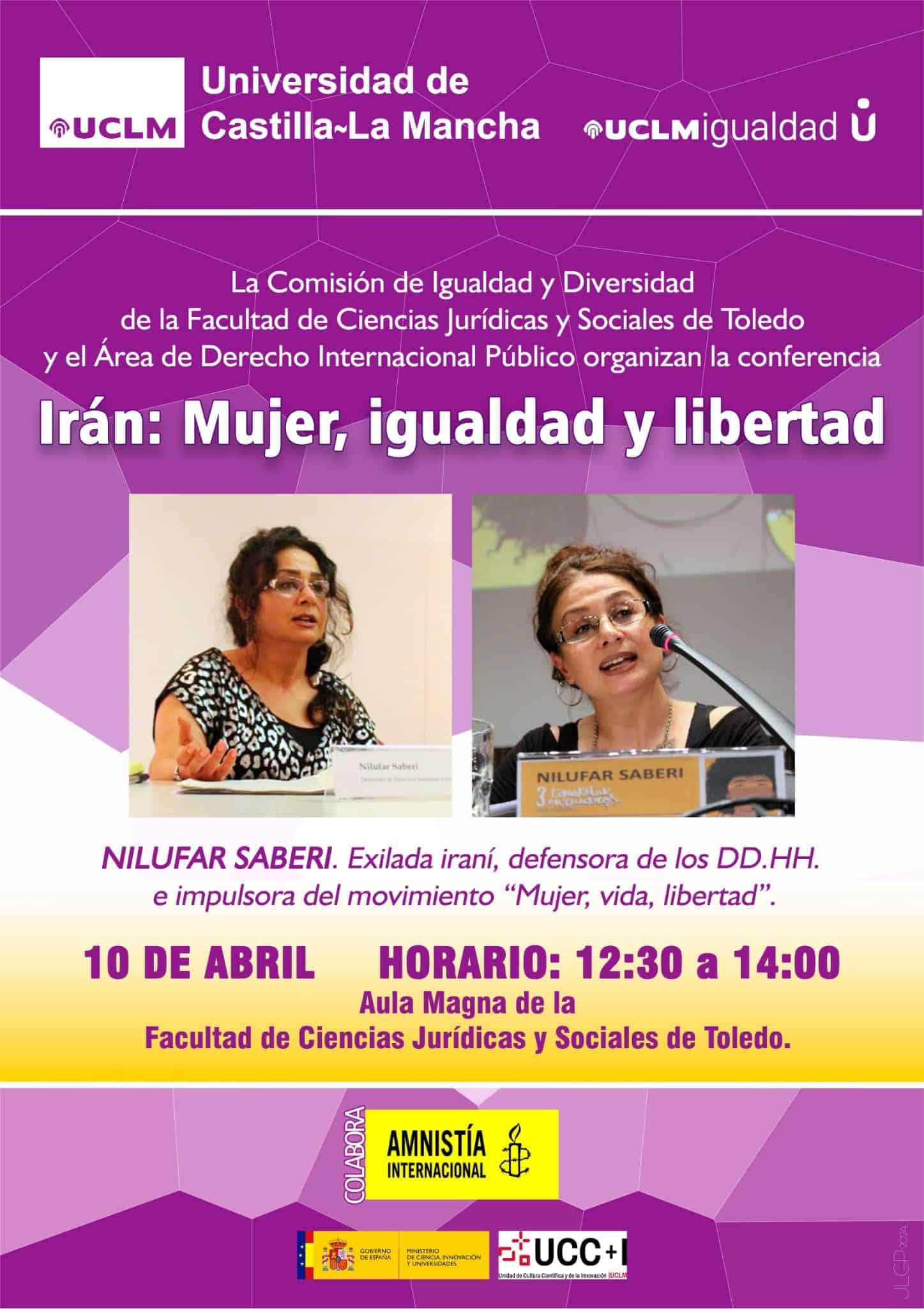 Conferencias en Toledo y Talavera de la Reina de Nilufar Saberi, exiliada iraní y defensora de derechos humanos 1