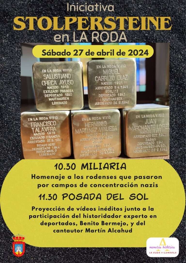 La Roda homenajeará el 27 de abril a los rodenses que pasaron por los campos de concentración en la II Guerra Mundial