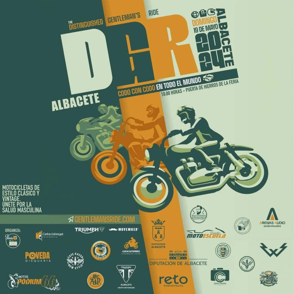 Albacete acoge el domingo 'The Distinguished Gentleman's Ride', el evento benéfico de motocicletas más grande del mundo