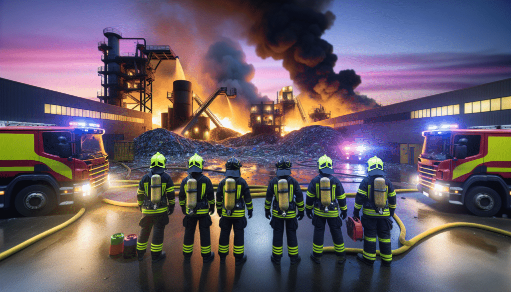 Extinguido el incendio declarado este miércoles en la planta de reciclaje de Quintanar de la Orden (Toledo)