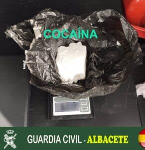 Detenido en Villatoya (Albacete) tras ser sorprendido en posesión de 63 gramos de cocaína