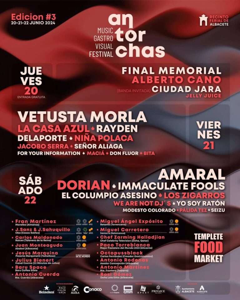 El Festival Antorchas de Albacete se descubre al completo publicando su cartel por días
