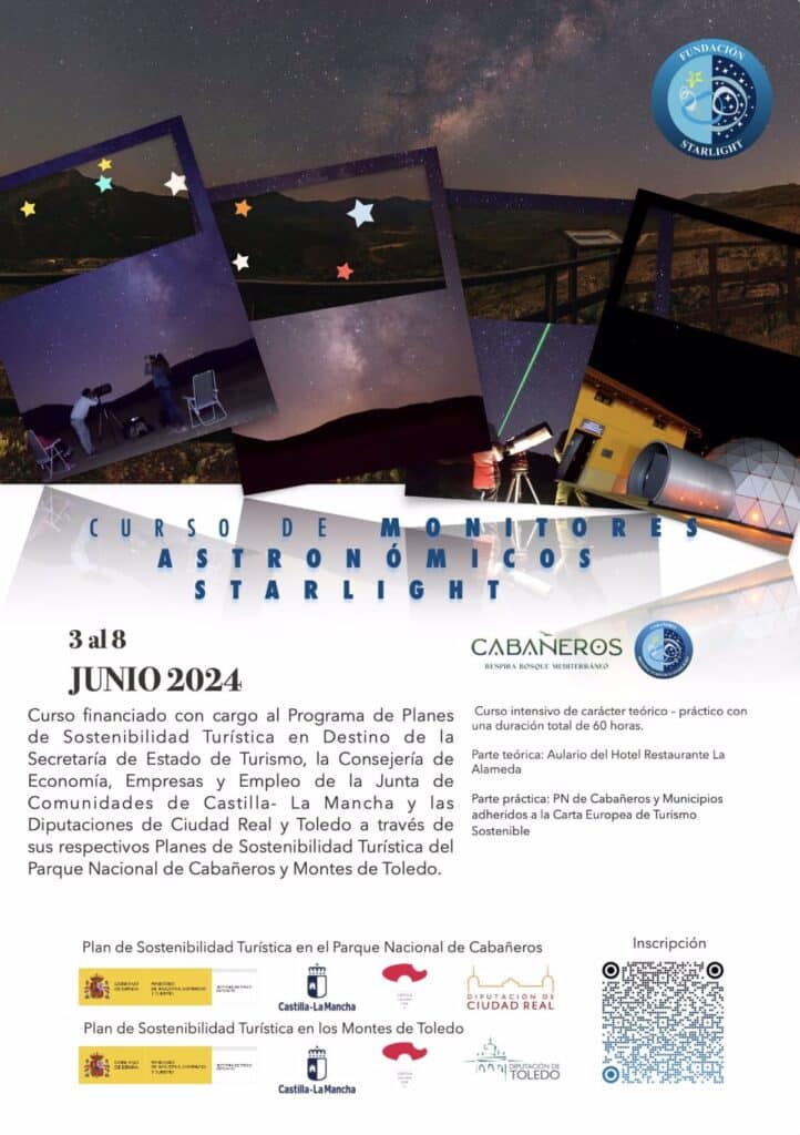 Abierto hasta el 13 de mayo el plazo para el curso de Monitores Astronómicos Starlight para Toledo y Ciudad Real