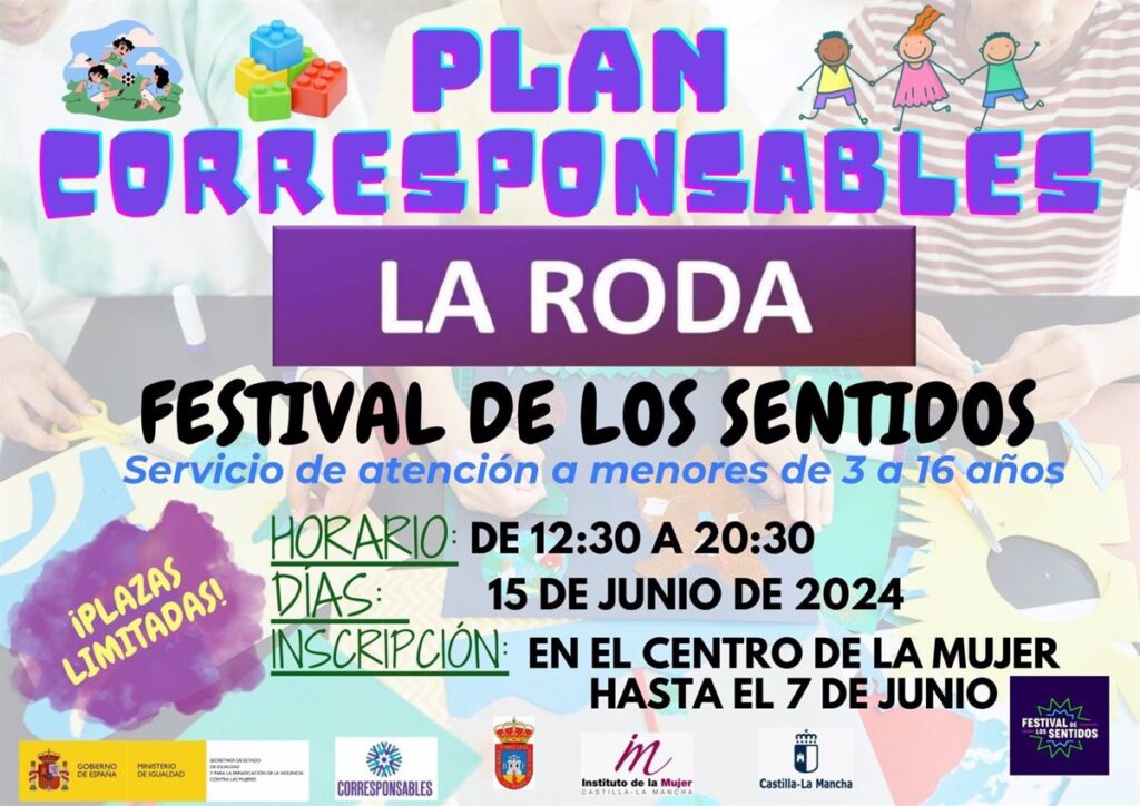 El próximo lunes se podrá solicitar los servicios del Plan Corresponsables para el Festival de Los Sentidos de La Roda