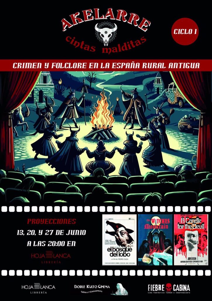 Llega a la librería Hojablanca de Toledo el cinefórum 'Akelarre: Cintas malditas' los jueves 13, 20 y 27 de junio