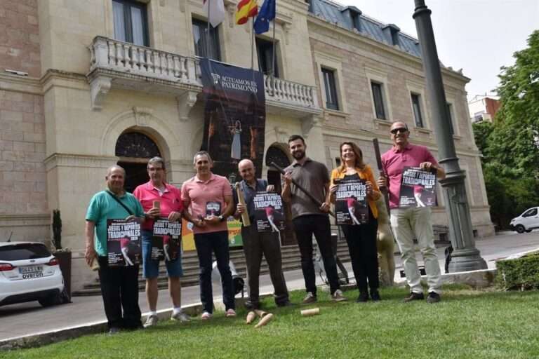 Todo preparado en Cuenca para la liga de juegos tradicionales, con barra, calva, tángano, bolos o petanca en el menú