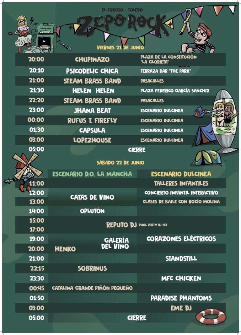 El Festival ZepoRock vuelve este viernes a El Toboso (Toledo) en su novena edición