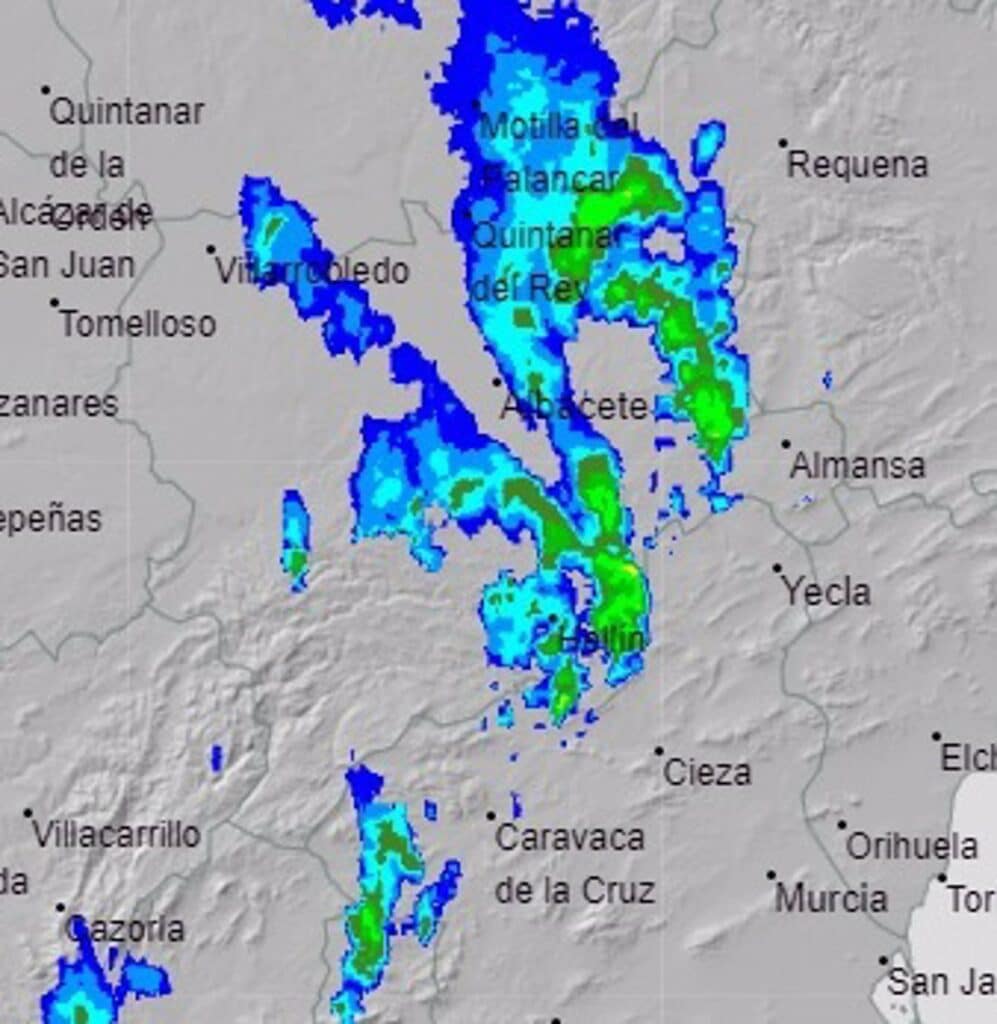 Las tormentas y fuertes lluvias dejan 24 incidentes en la provincia de Albacete