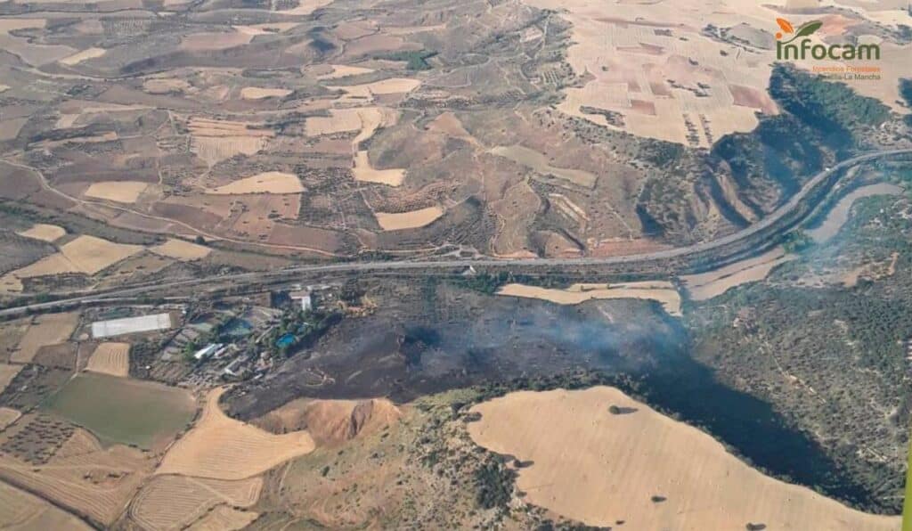 Extinguido el incendio forestal declarado este miércoles en Guadalajara