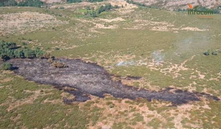 Controlado el incendio de Cantalojas (Guadalajara)
