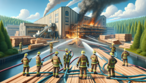Extinguido el incendio que ha afectado a una empresa de tableros de madera de Cuenca