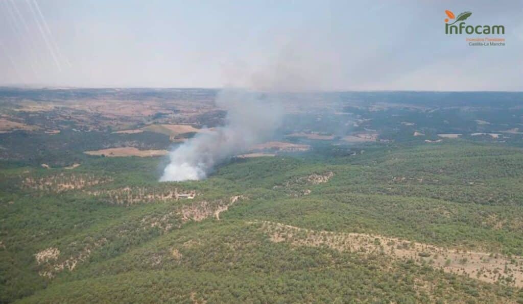 Extinguido el fuego declarado este martes en La Parra de las Vegas (Cuenca)