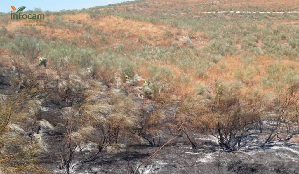 Dan por controlado el incendio de Borox (Toledo), en el que trabajan 3 medios terrestres y 19 personas