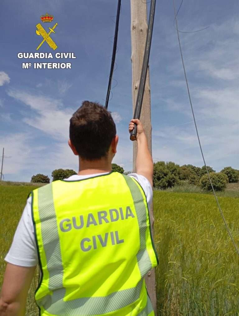 Detienen a dos personas por robar cable de cobre en la provincia de Cuenca y a otras dos por receptación