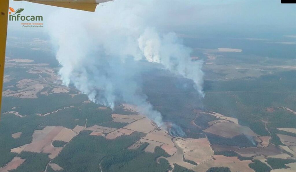 Baja a nivel 1 el incendio de Valverdejo (Cuenca) y se desmoviliza la UME