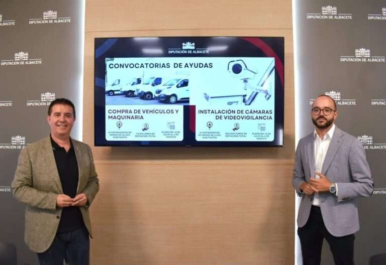Los ayuntamientos de Albacete contarán con 1,8 millones de Diputación para vehículos y cámaras de videovigilancia