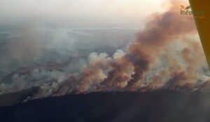 Más de 200 personas y 38 medios trabajan en la extinción del fuego de Valverdejo tras el regreso de medios aéreos