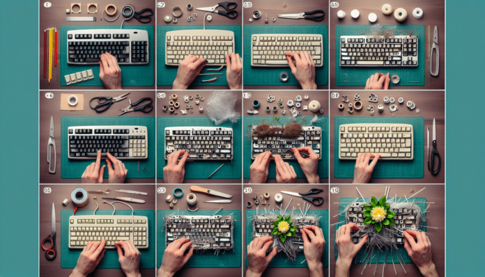 Si no sabes qué hacer con un viejo teclado de ordenador, antes de tirarlo, mira esta original idea DIY decorativa