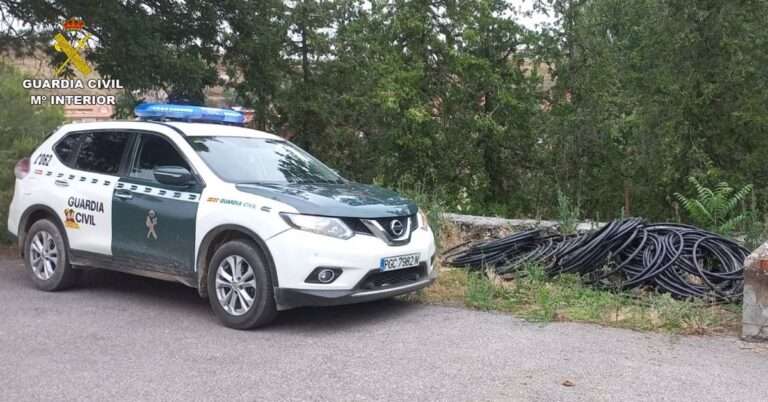 Detenidas otras tres personas por robo de cable de cobre en la provincia de Guadalajara