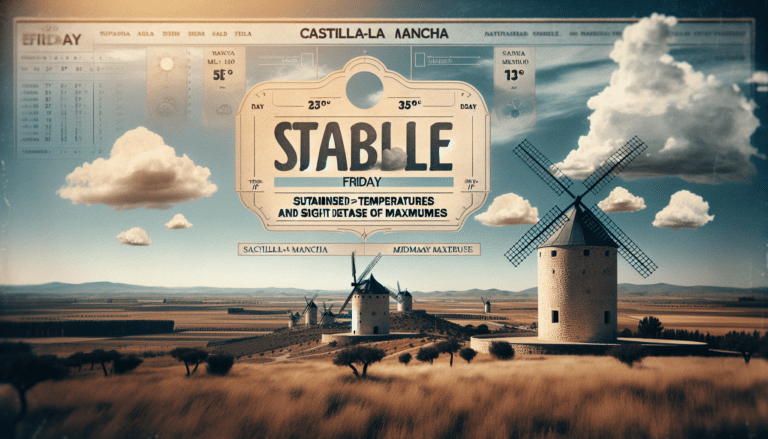 Previsión meteorológica para este viernes en Castilla-La Mancha: temperaturas estables y máximas ligeramente más suaves