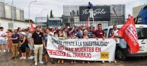 CCOO critica a las puertas de Félix Soliss que "la ausencia de medidas preventivas se ha cobrado la vida de un empleado"