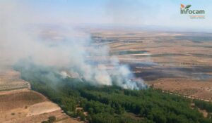 Declarado un incendio en Fuensalida en el que trabajan 2 medios de extinción aéreos y 5 terrestres