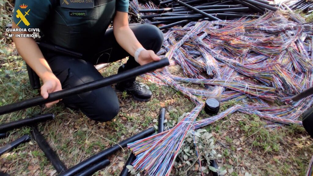 Dos detenidos por la sustracción de cable del tendido telefónico en Trijueque (Guadalajara)