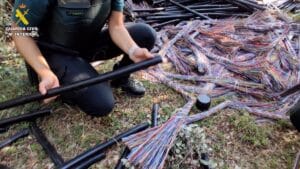 Dos detenidos por la sustracción de cable del tendido telefónico en Trijueque (Guadalajara)