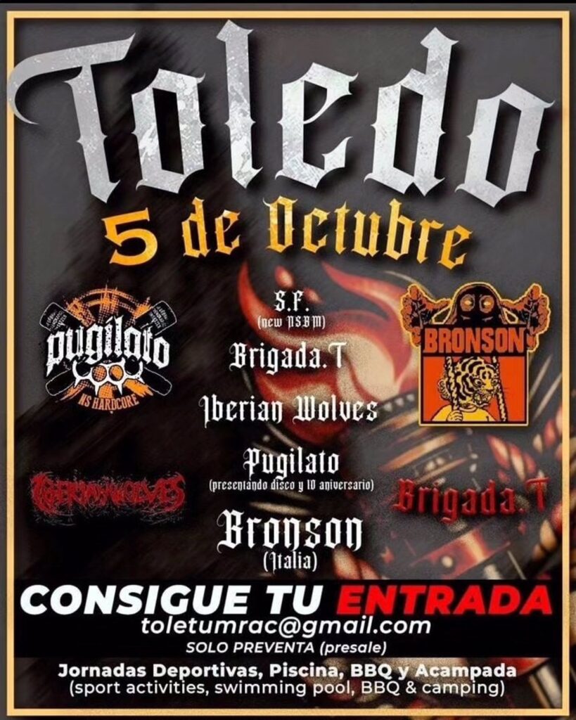 Rock Contra el Fascismo reclama la cancelación de un concierto de grupos 'neonazis' programado en Toledo