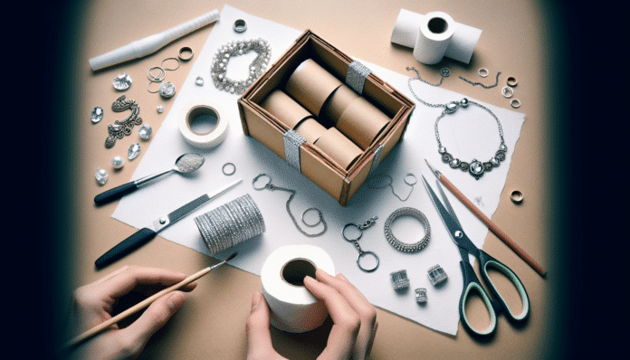 Cómo hacer en minutos un práctico joyero utilizando rollos de papel higiénico y de papel de cocina