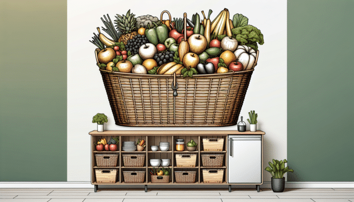 una cesta para frutas y verduras que ordena y amplía el espacio en la cocina sin obras ni taladros