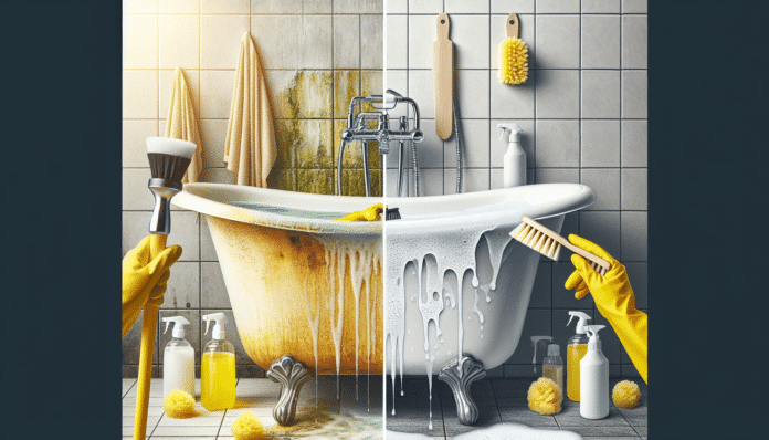 Cómo blanquear una ducha o bañera amarillenta para dejarla como nueva con este truco de limpieza viral