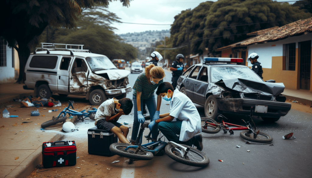 Herida una madre y sus dos hijos de 1 y 5 años tras la colisión de un turismo y dos bicicletas en Azuqueca