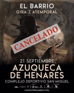 Suspendido el concierto de El Barrio en Azuqueca de Henares (Guadalajara) por enfermedad del cantante