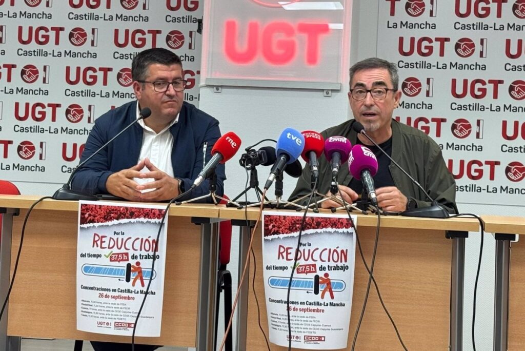 UGT y CCOO se concentrarán este jueves ante las sedes de la patronal en C-LM por la reducción de la jornada laboral