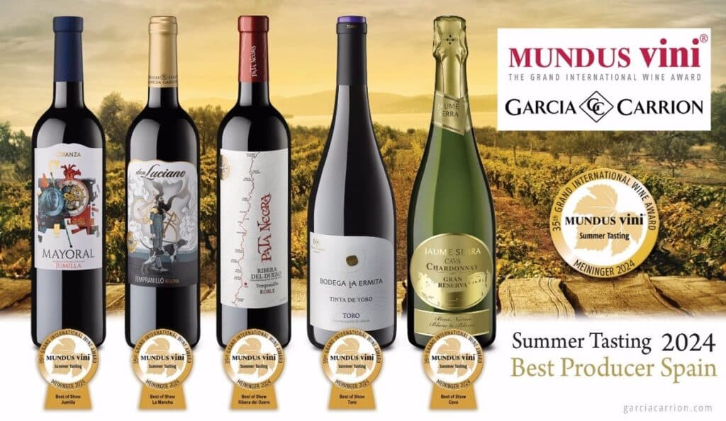 García-Carrión, reconocida como 'Mejor Bodega de España' en los Premios Mundus Vini-Summer Tasting 2024