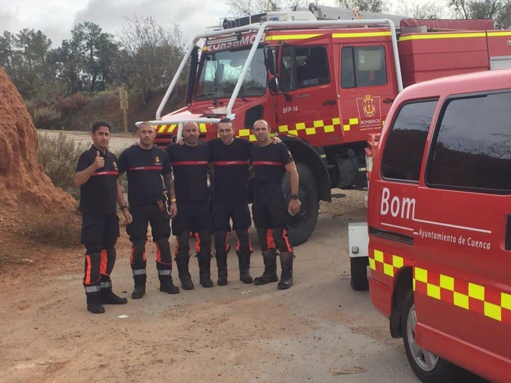 Parte a Valencia una dotación de bomberos del Ayuntamiento de Cuenca